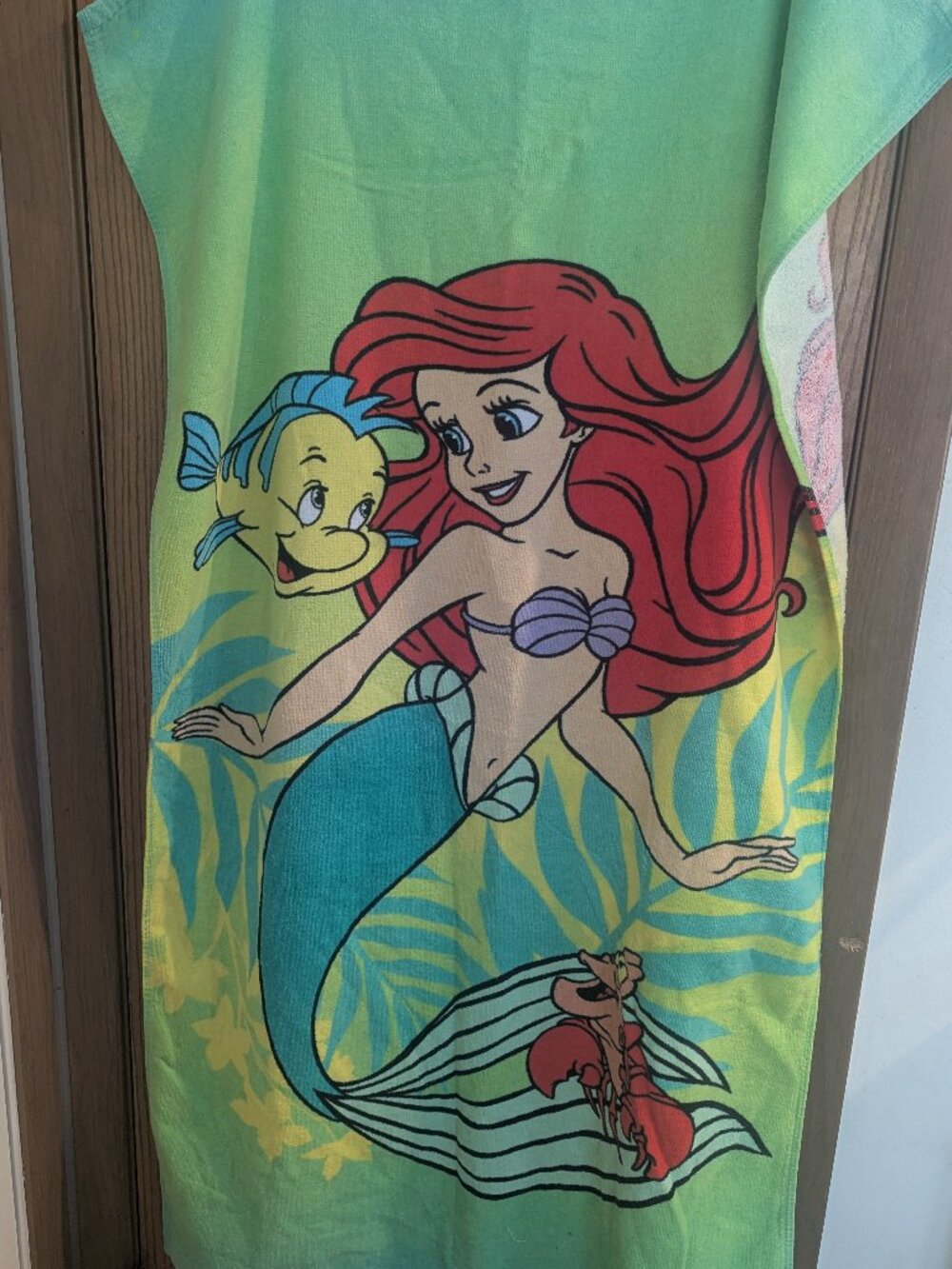 Vintage Disney The Little Mermaid Beach Towel 54" X 27" Beach Pool Nostalgia